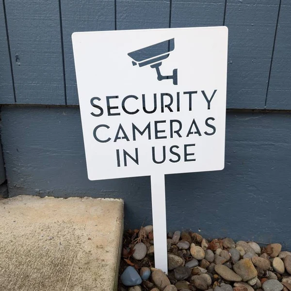 Security Camera Yard Sign - Mo - Home Yard Security Cameras 评论和价格