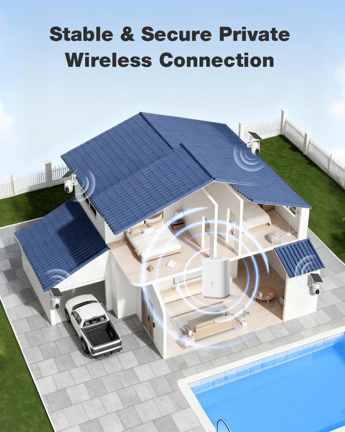 Wireless Outdoor Solar-Powered - Home Security No Monthly Fee 评论和价格