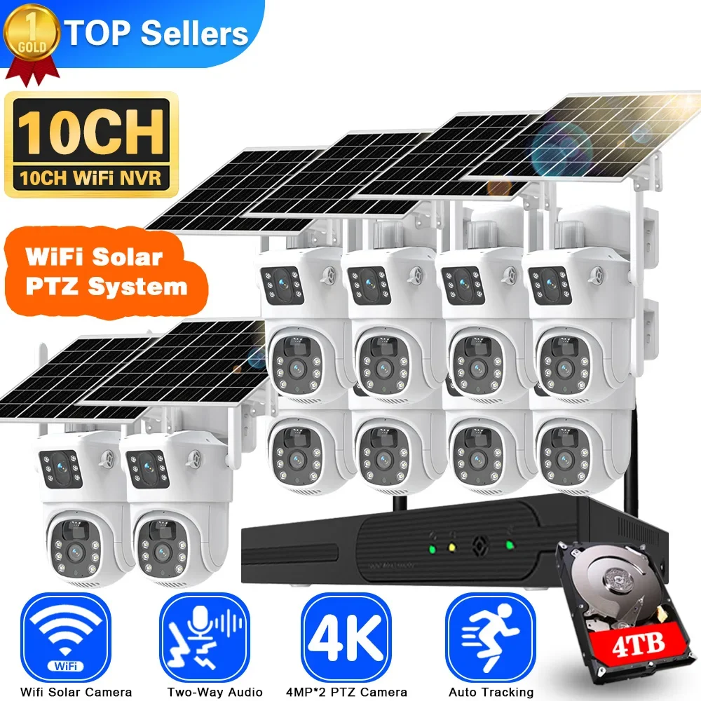 4K 8MP Dual Lens Wifi Solar CC - Home Security Monitor 评论和价格