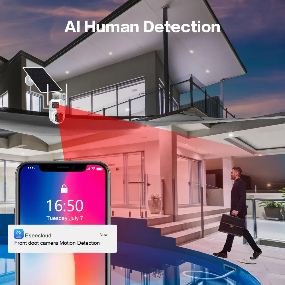 4K 8MP Dual Lens Wifi Solar CC - Home Security Monitor 评论和价格