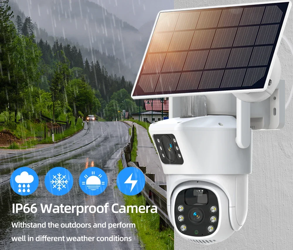4K 8MP Dual Lens Wifi Solar CC - Home Security Monitor 评论和价格