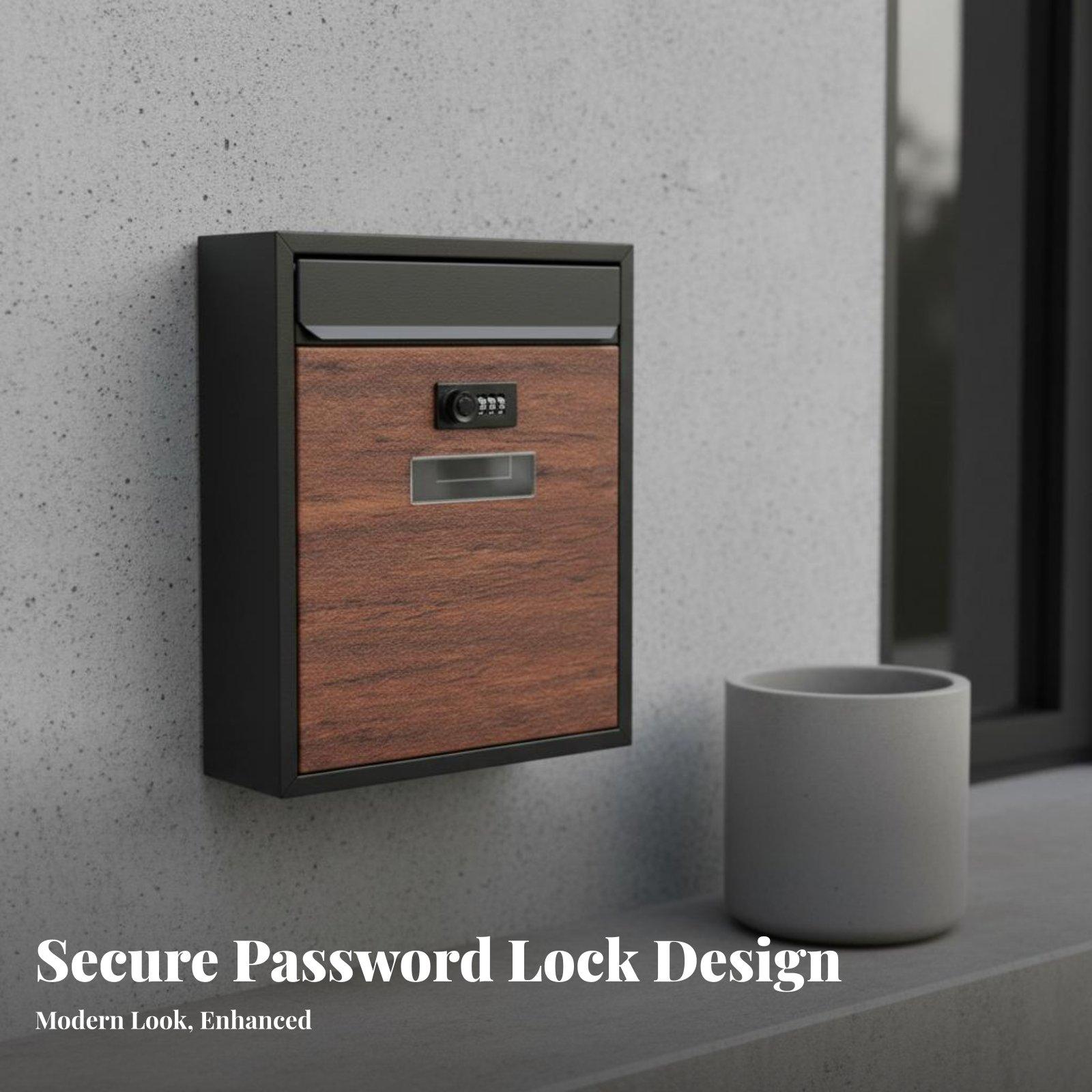 Iron Letter Box with Combinati - Home Security Letters 评论和价格