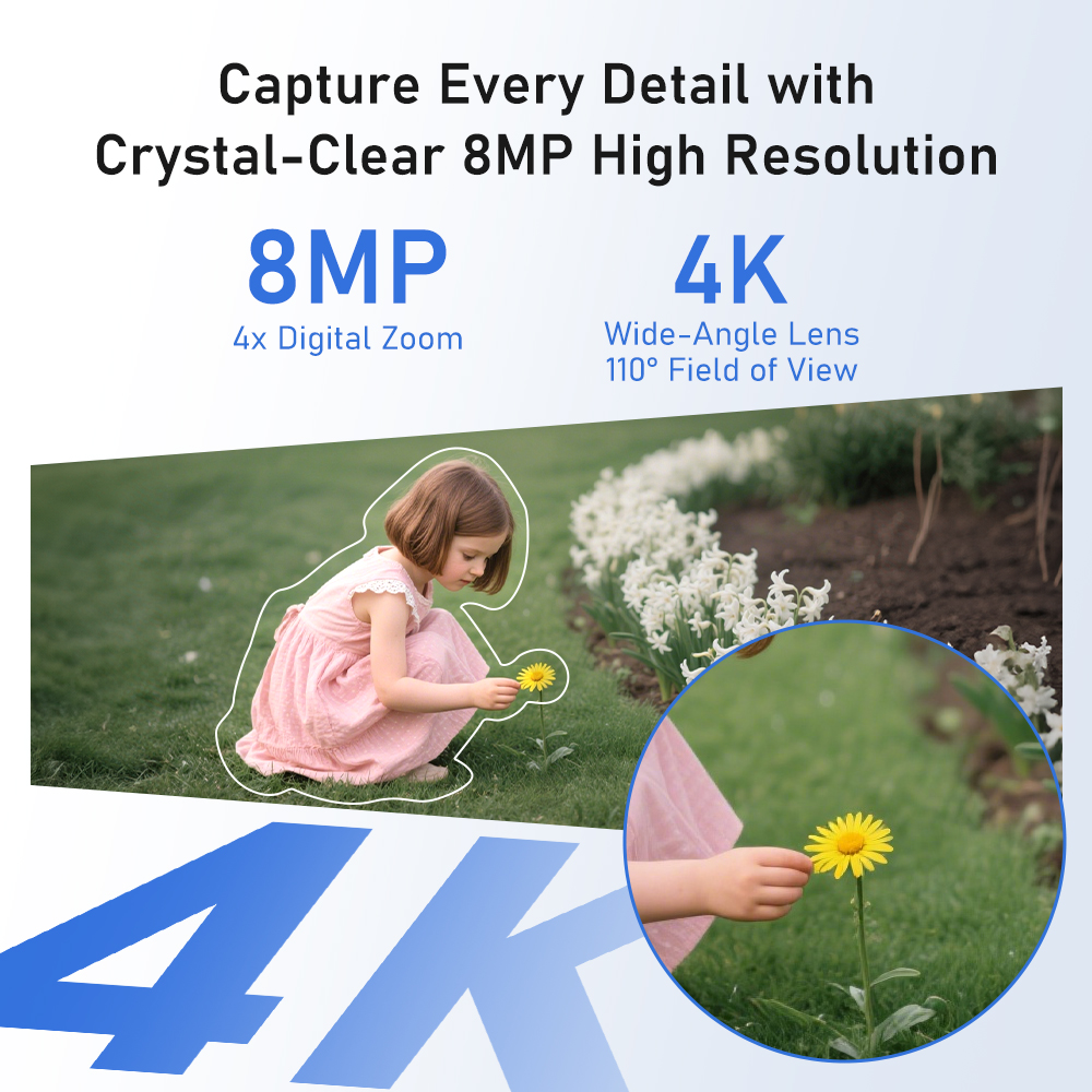 8MP 4K Solar Camera System 4-C - Home Security Kit 评论和价格