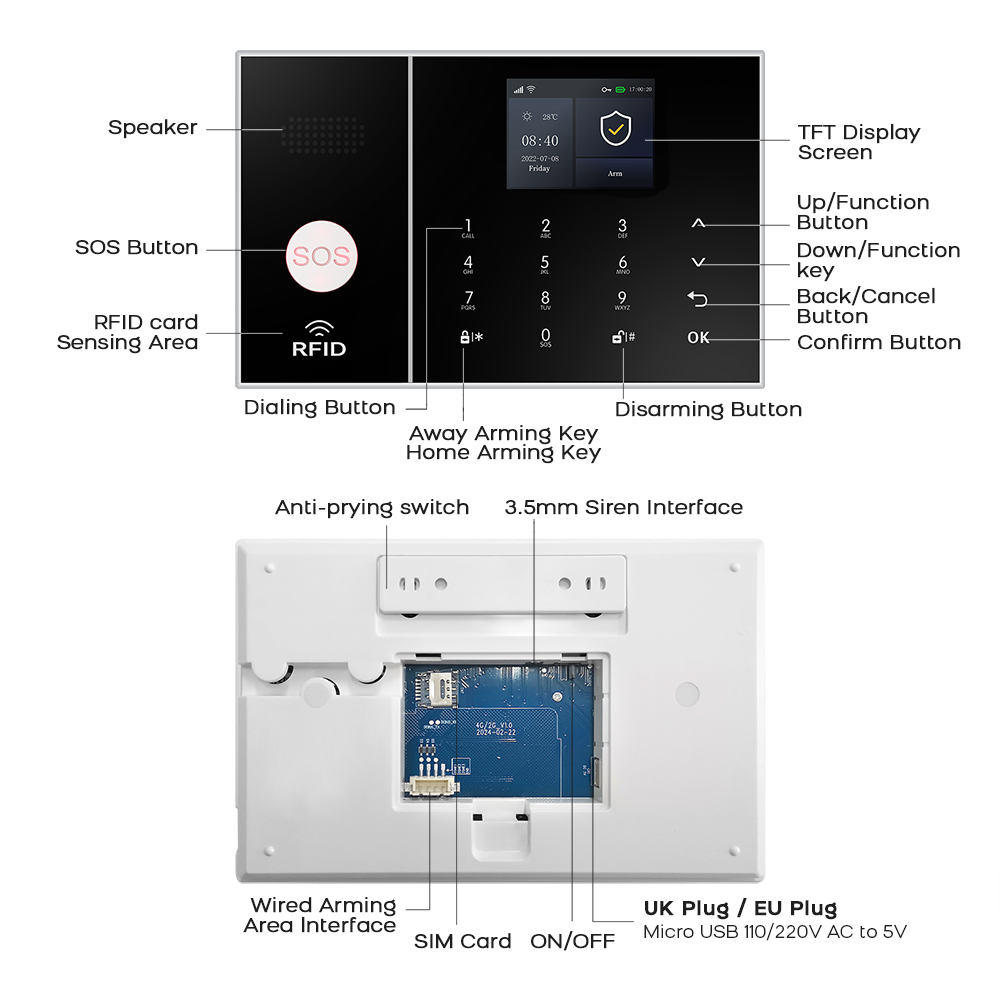 Wireless Alarm System 2.4GWiFi - Home Security No Monthly Fee 评论和价格