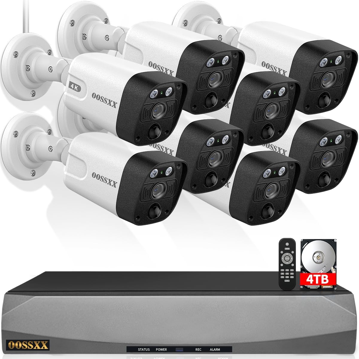 OOSSXX 4K POE Wired Home Secur - Home Security No Monthly Fee 评论和价格