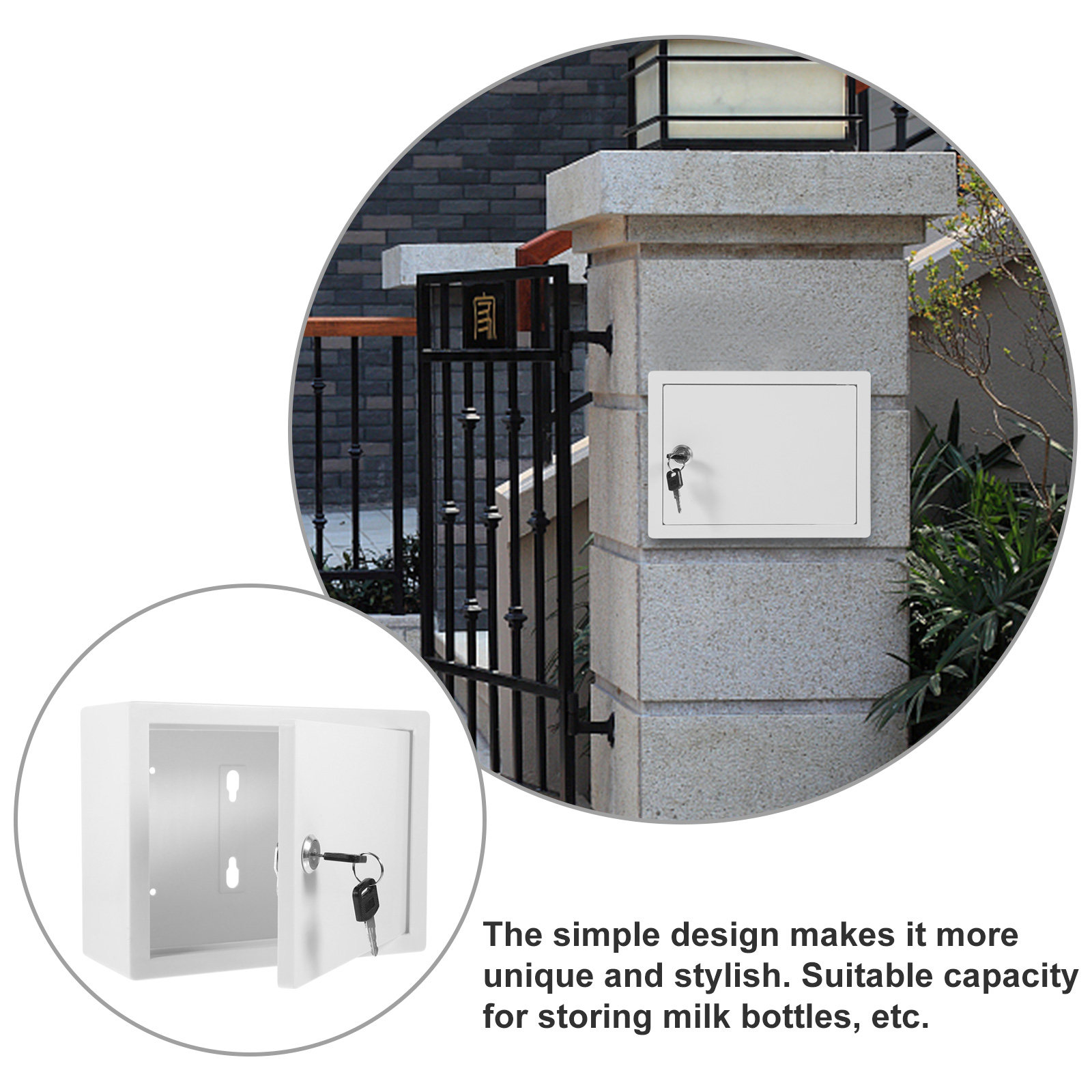 Wall Mounted Plastic Milk Box  - Home Security Letters 评论和价格