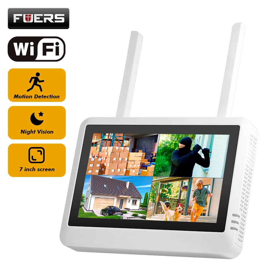 FUERS 8CH Wireless NVR Securit - Home Security Kit 评论和价格