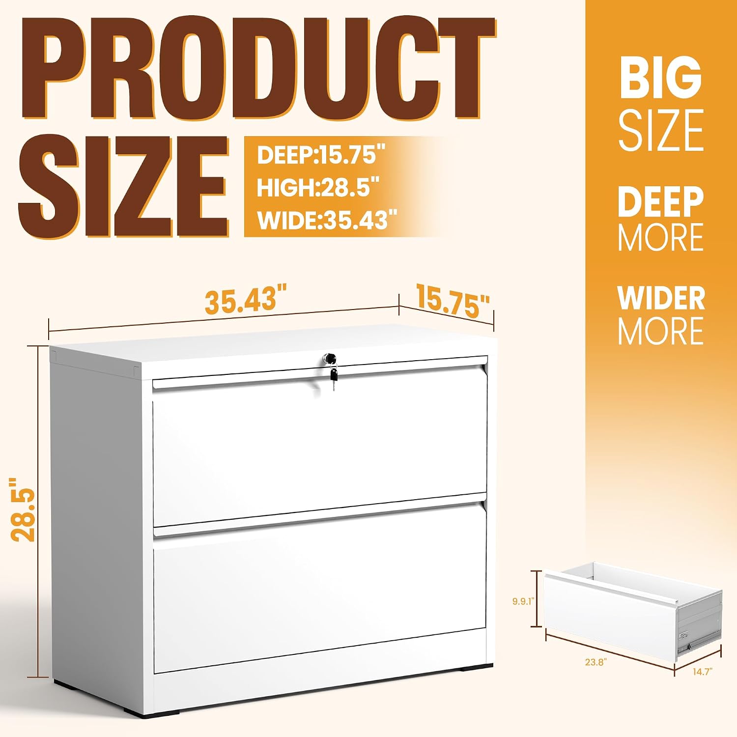Metal Filing Cabinet 2-Drawer  - Home Security Letters 评论和价格