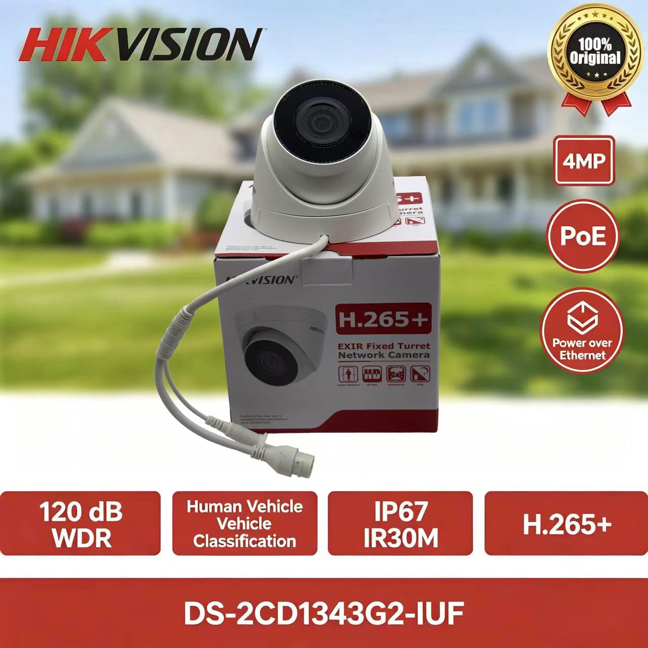 Hikvision DS-2CD1343G2-IUF 4MP - Home Security Hikvision 评论和价格