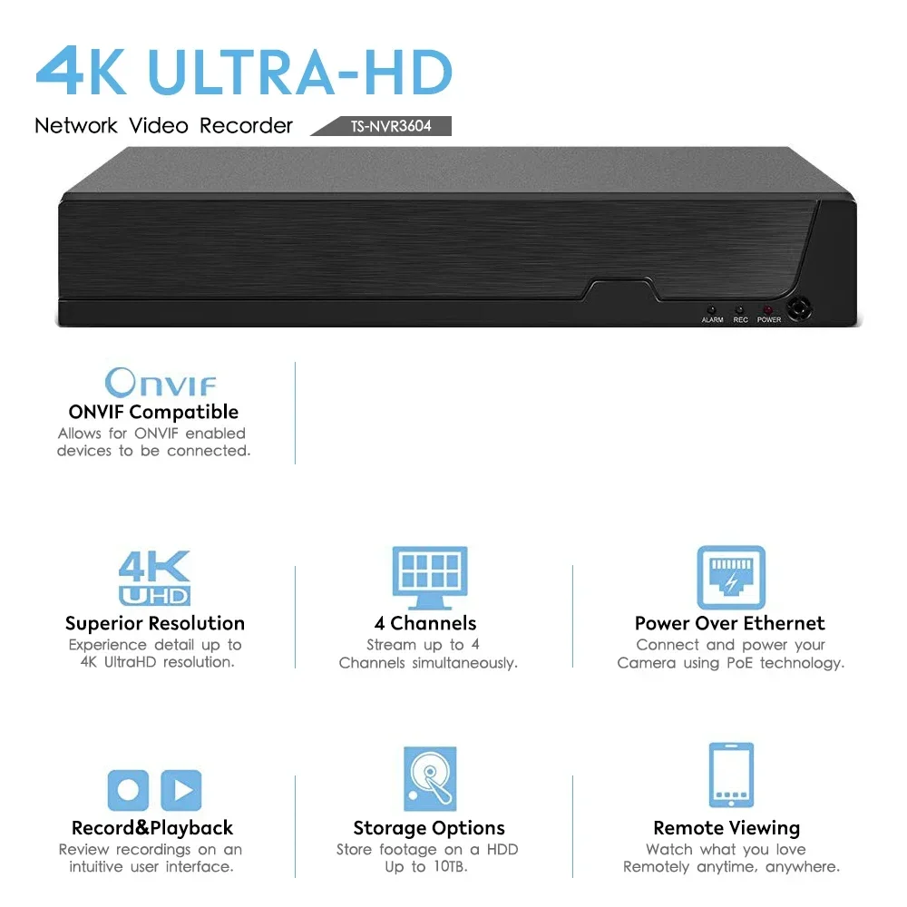 4CH NVR H.265 Outdoor 8MP Ultr - Ip Camera Outdoor 4K 评论和价格