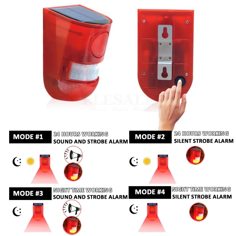 Waterproof Solar Powered Alarm - Home Security Blink 评论和价格