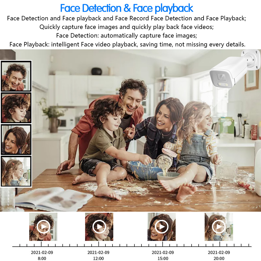 8MP Face Full Color Night Visi - Ip Camera Outdoor 4K 评论和价格