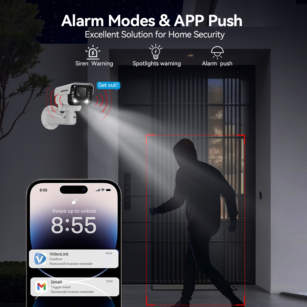 ASECAM 4K 8MP IP Camera PTZ 30 - Home Security Hikvision 评论和价格