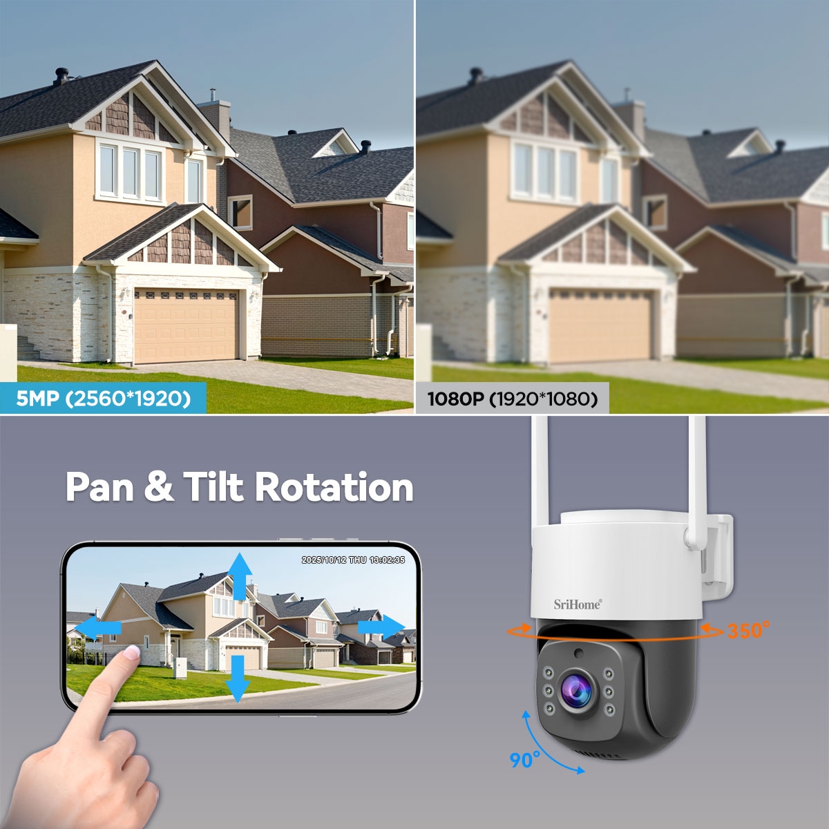 Srihome NVS012-IPC056 5MP IP C - Home Security Kit 评论和价格