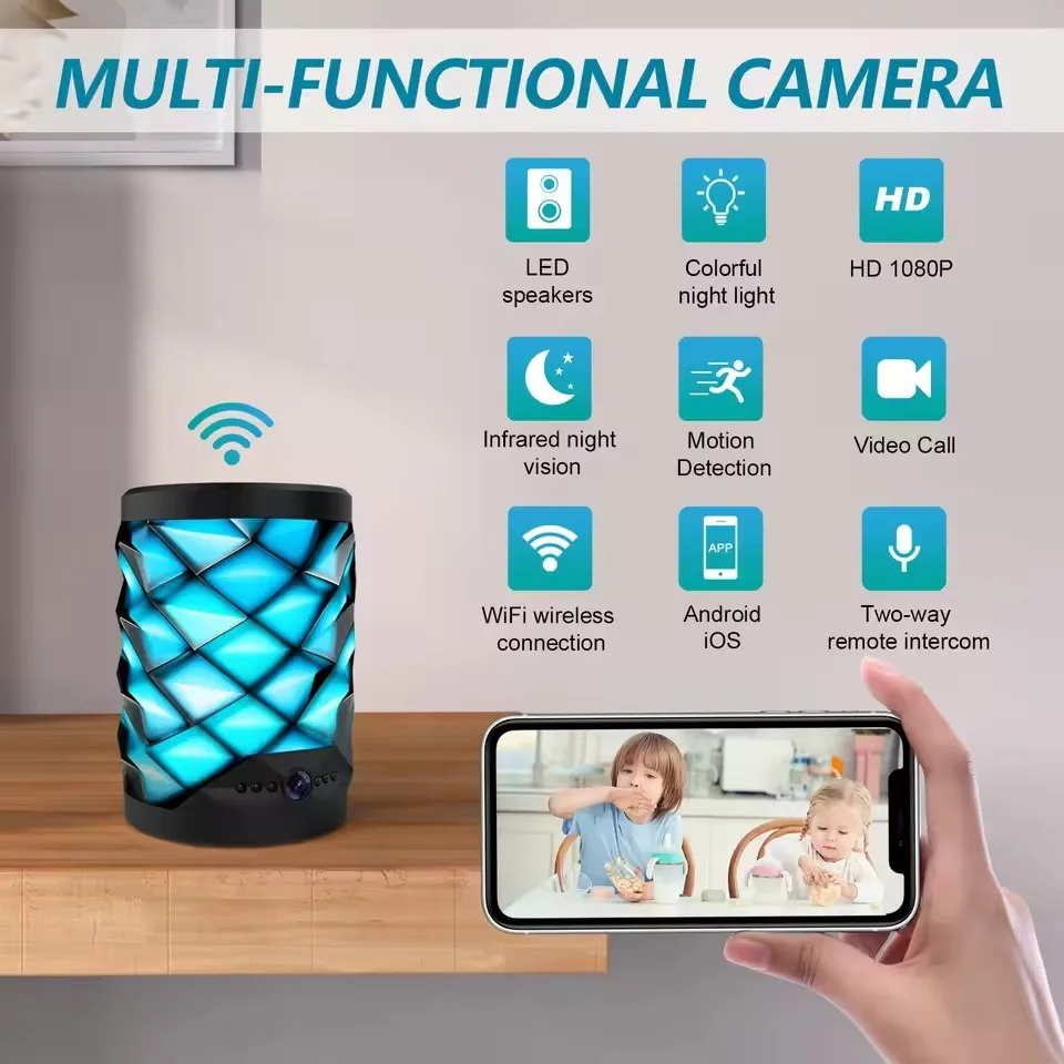 HD Mini Wifi Camera Bluetooth  - Home Security Flood Lights 评论和价格