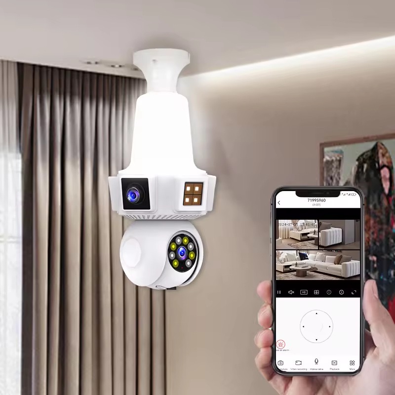 6MP V380pro APP Dual Lens Full - Home Security Flood Lights 评论和价格