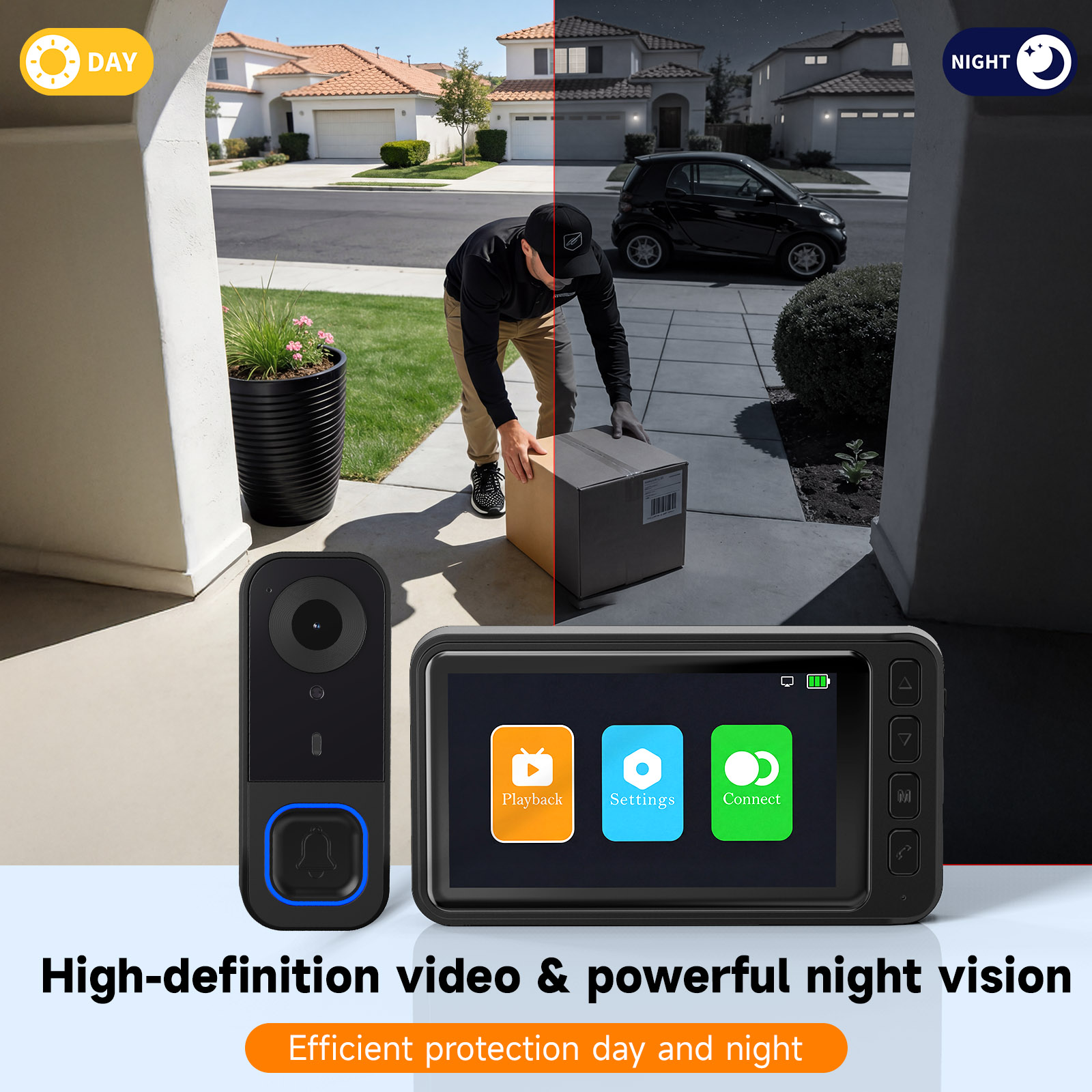 Video Doorbell HD Camera Night - Home Security No Monthly Fee 评论和价格