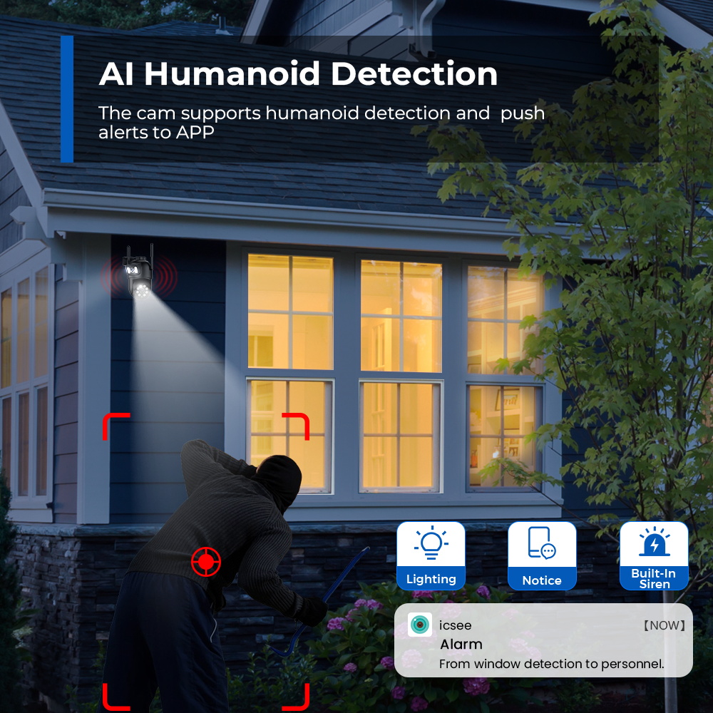Outdoor 8MP 4K WiFi PTZ Securi - Home Yard Security Cameras 评论和价格