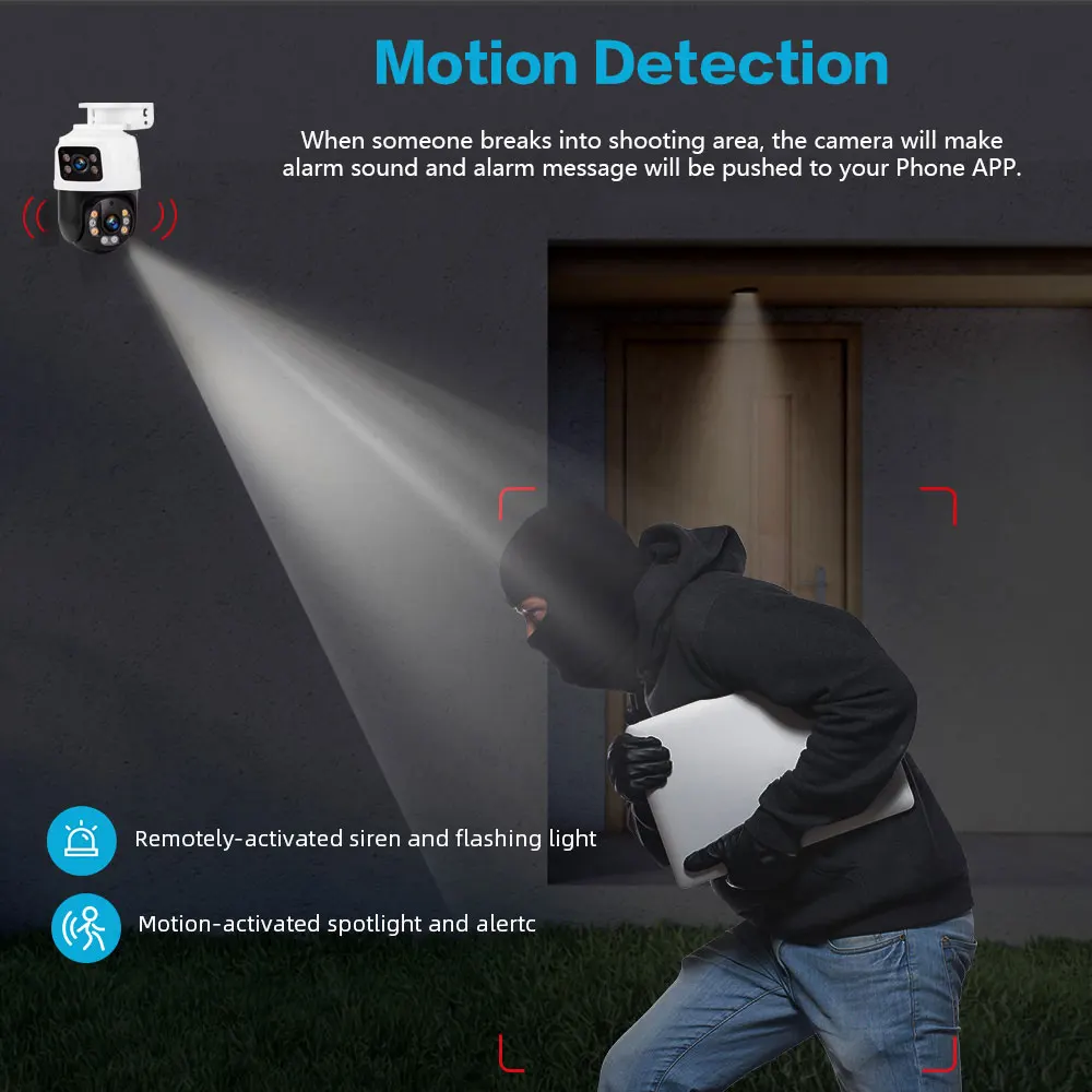 Outdoor 8MP POE PTZ Security C - Home Yard Security Cameras 评论和价格