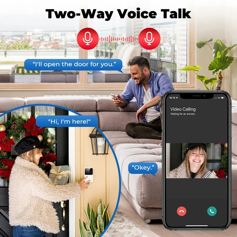 Smart Home WiFi Video Doorbell - Home Security Blink 评论和价格