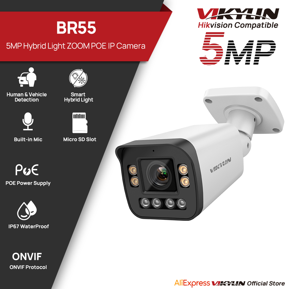 VIKYLIN 5MP 5X Zoom Bullet IP  - Home Security Hikvision 评论和价格