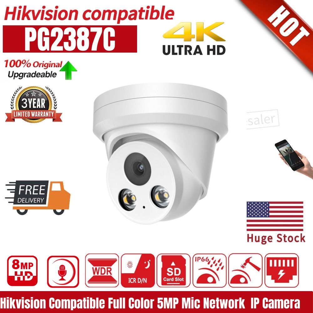 Hikvision Compatible 8MP 4K IP - Home Security Hikvision 评论和价格