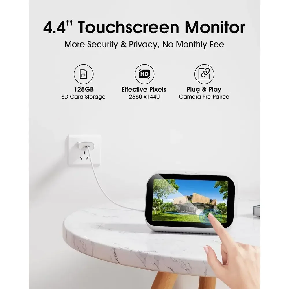 2K Solar Security Cameras Wire - Home Security No Monthly Fee 评论和价格