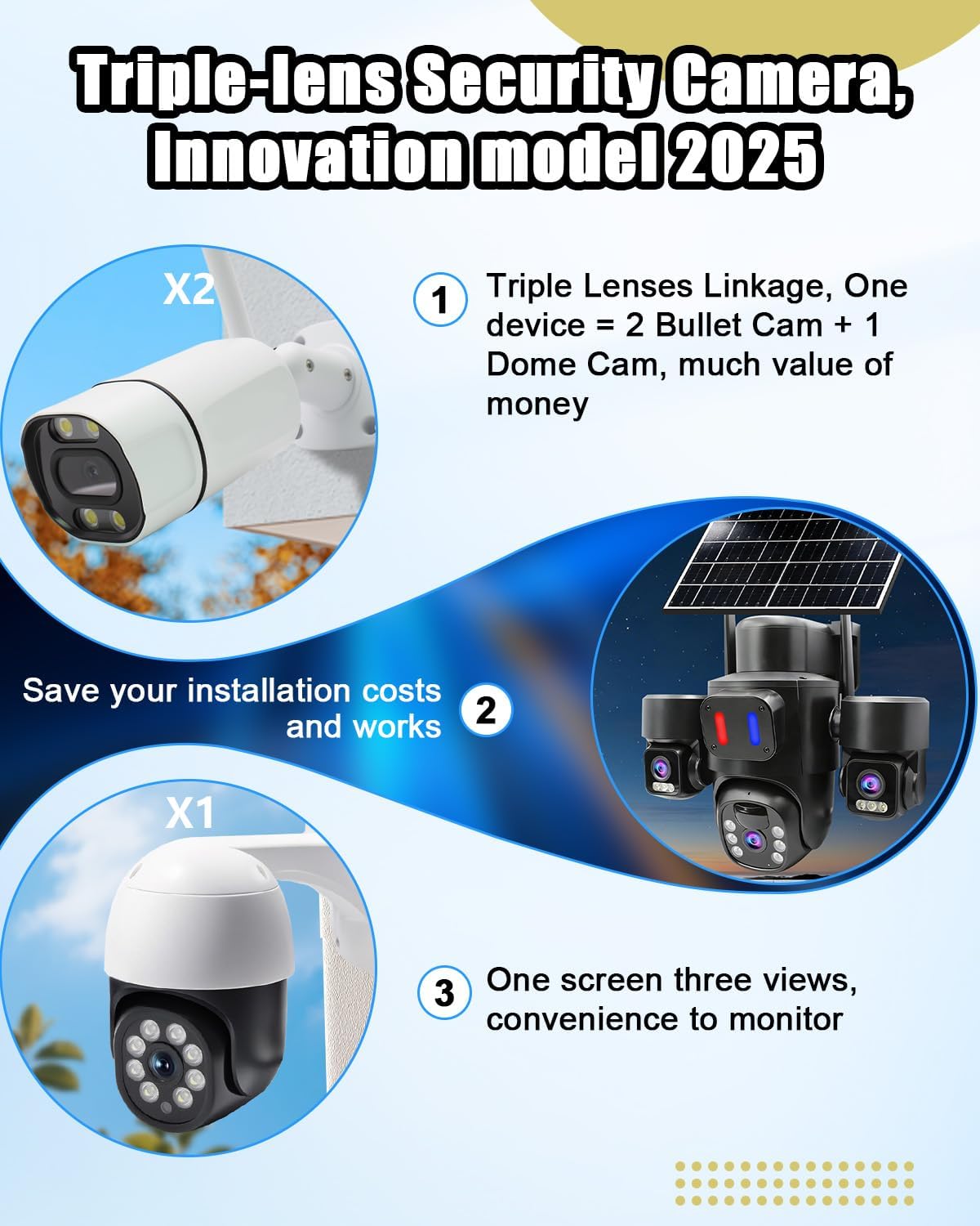 Outdoor Solar Security Camera  - Home Security No Monthly Fee 评论和价格