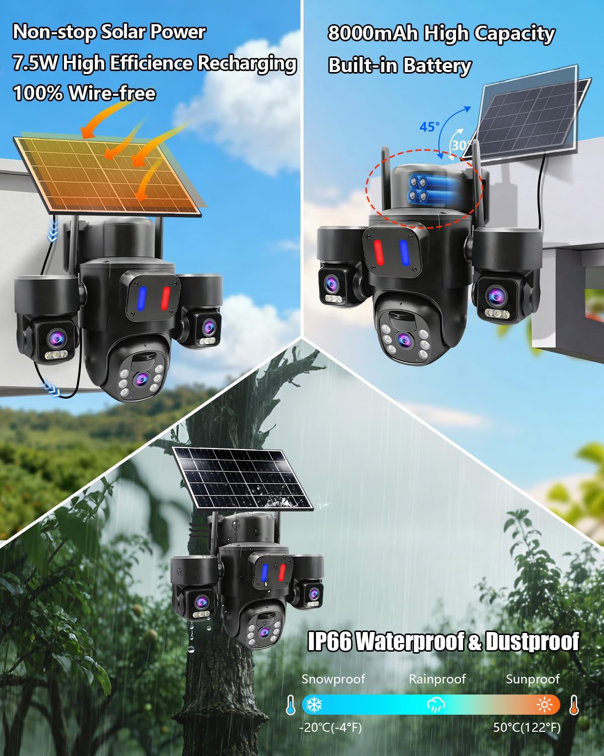 Outdoor Solar Security Camera  - Home Security No Monthly Fee 评论和价格