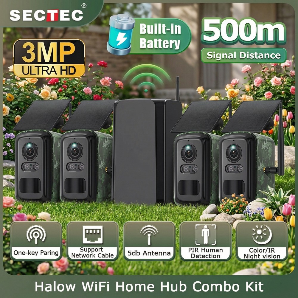 SECTEC HomeBase 4 Camouflage S - Home Security No Monthly Fee 评论和价格