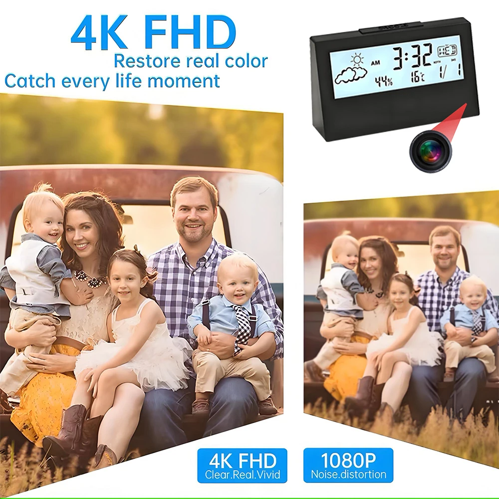 4K WiFi Clock Camera with Moti - Home Security Honeywell 评论和价格
