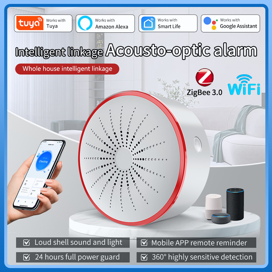 Tuya WiFi ZigBee Alarm Siren S - Home Security Blink 评论和价格