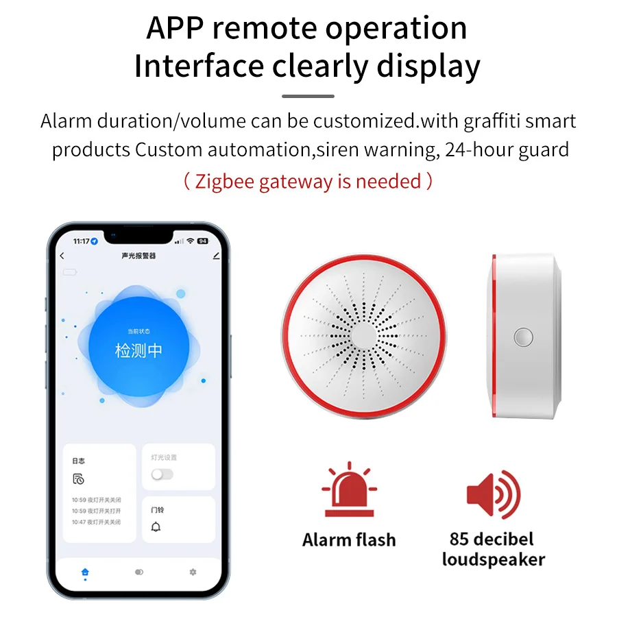 Tuya WiFi ZigBee Alarm Siren S - Home Security Blink 评论和价格